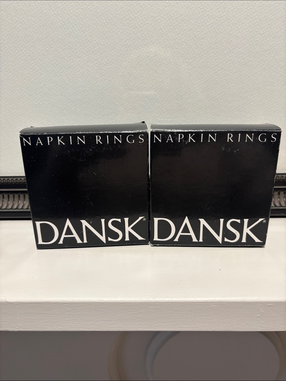 Dansk silverplate napkin rings set of eight.